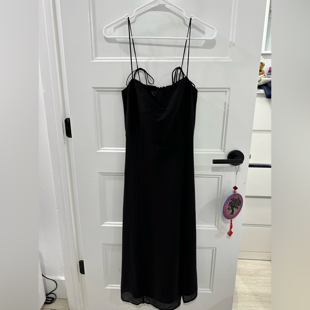 AQUA NWT Black Princess Cut dress